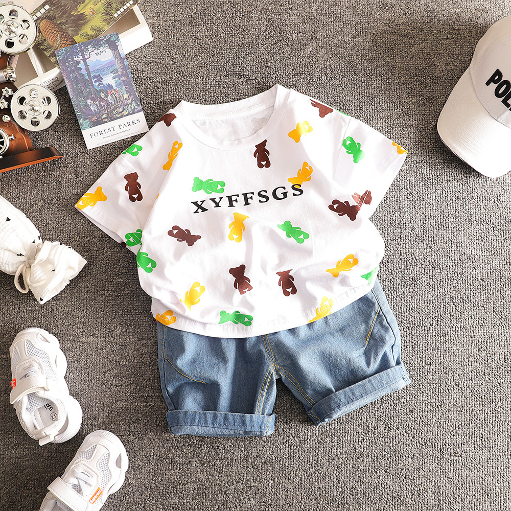 Fashion Baby Boys Clothing Sets Summer Cartoon T-Shirt Children Boys Clothes for Kids Outfit Denim Outfit Infant girl Clothes, Black
Fashion Baby Boys Clothing Sets Summer Cartoon T-Shirt Children Boys Clothes for Kids Outfit Denim Outfit Infant girl Clothes, Black