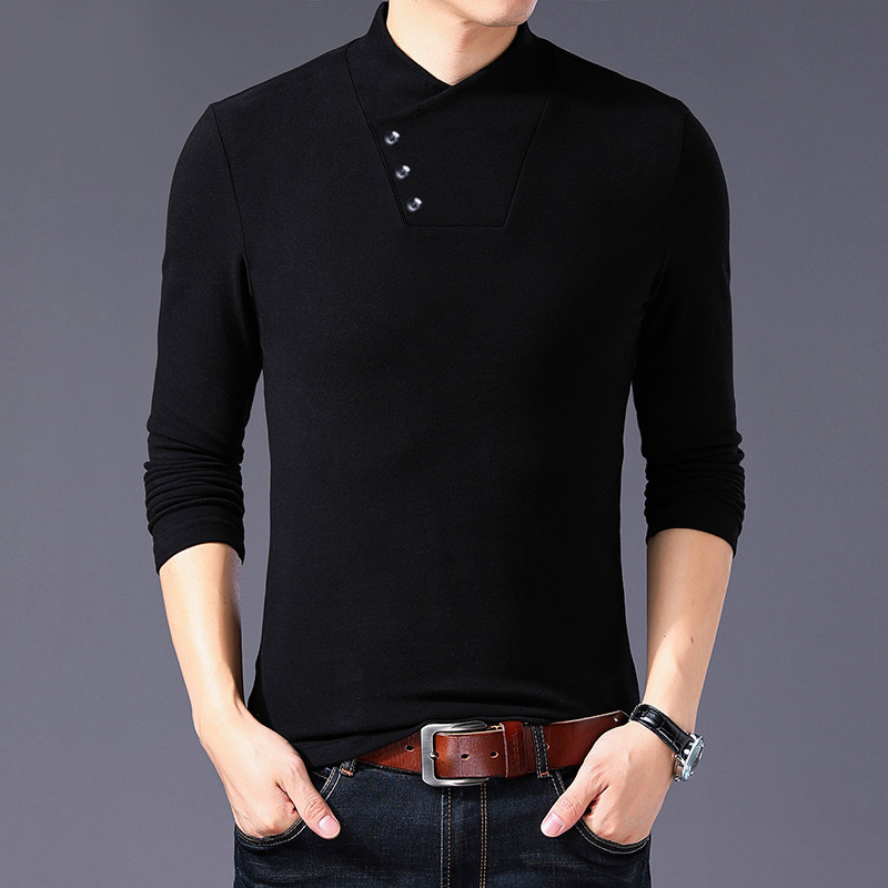 Spring Fashion Slim Fit T Shirt Men Cotton Tshirt Men Long Sleeve Irregular Collar Solid Color Clothing 2020 High Quality, Black t-shirt
Spring Fashion Slim Fit T Shirt Men Cotton Tshirt Men Long Sleeve Irregular Collar Solid Color Clothing 2020 High Quality, Black t-shirt