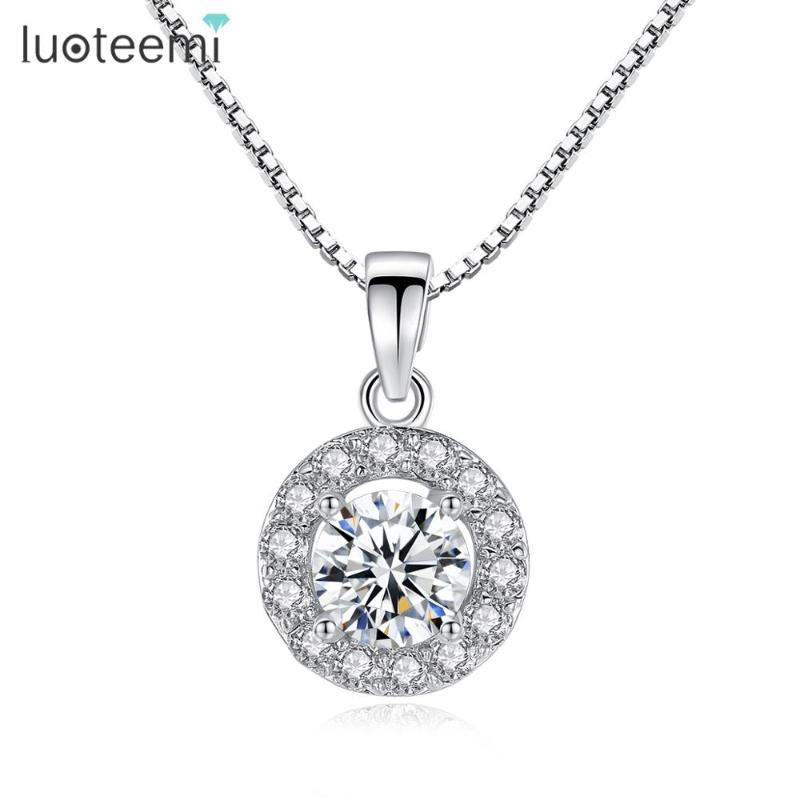 LUOTEEMI Pendant Costume Jewelry Hearts& Arrows Cut 0.6 Cubic Zirconia Round Micro Inlay Necklaces & Pendants Jewelry Gift
LUOTEEMI Pendant Costume Jewelry Hearts& Arrows Cut 0.6 Cubic Zirconia Round Micro Inlay Necklaces & Pendants Jewelry Gift