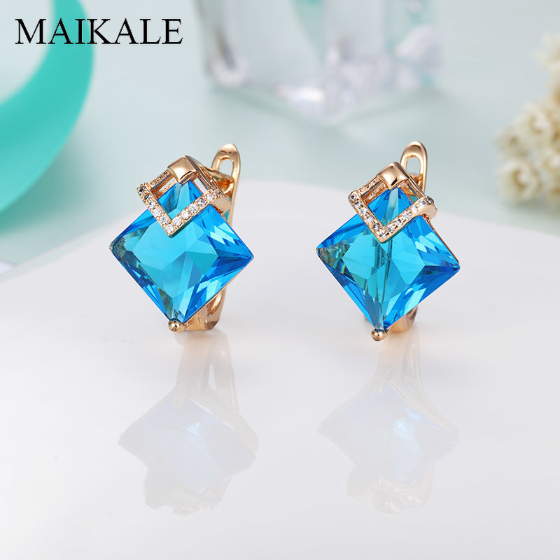 MAIKALE Classic Big Square Zircon Earrings Gold Silver Color Plated Gem Stone Geometric Stud Earrings for Women Fashion Jewelry
MAIKALE Classic Big Square Zircon Earrings Gold Silver Color Plated Gem Stone Geometric Stud Earrings for Women Fashion Jewelry