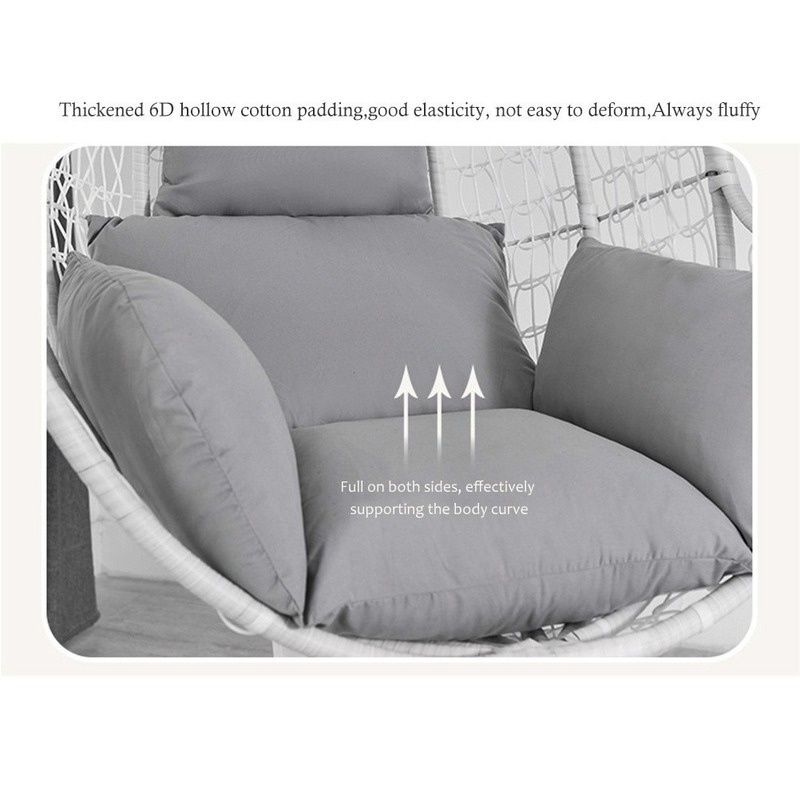 Swing Chair Cushion Mat Hanging Indoor Outdoor Patio Egg Chair Seat Pad Pillow (Without Chair)