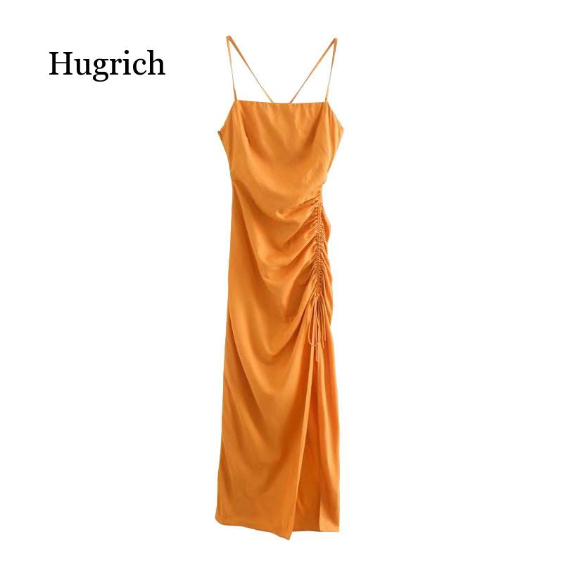 Women 2020 Fashion Draped Detail with Adjustable Tie Midi Dress Vintage Backless Side Zipper Straps Female Dresses, Orange
Women 2020 Fashion Draped Detail with Adjustable Tie Midi Dress Vintage Backless Side Zipper Straps Female Dresses, Orange