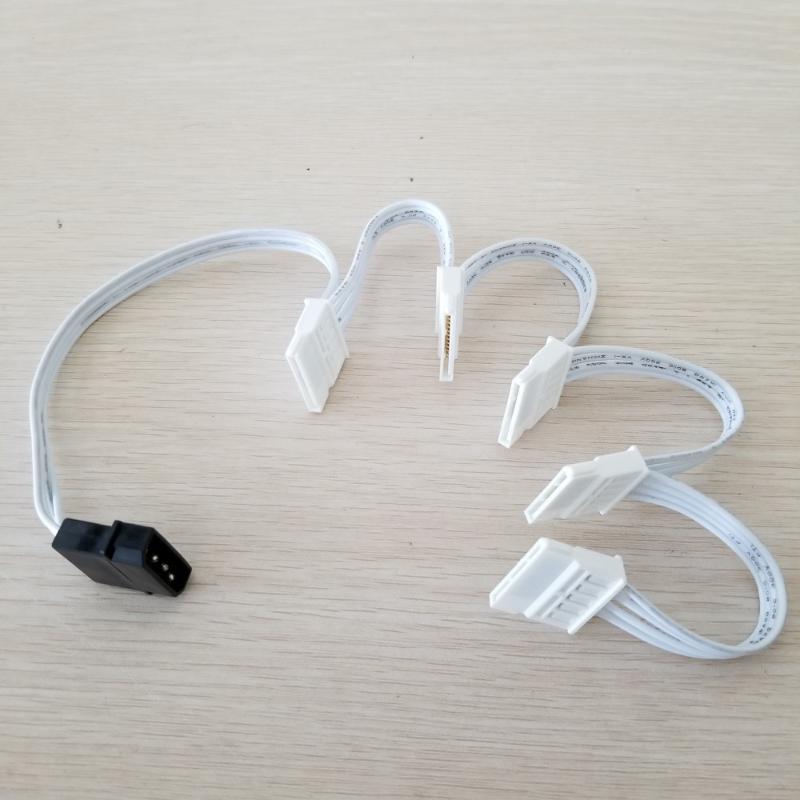 Hard Drive SATA Power Supply Cable 4Pin IDE Molex to 5 x SATA Adapter Splitter Cable 18AWG White for HDD SSD Cage PC Server DIY
Hard Drive SATA Power Supply Cable 4Pin IDE Molex to 5 x SATA Adapter Splitter Cable 18AWG White for HDD SSD Cage PC Server DIY