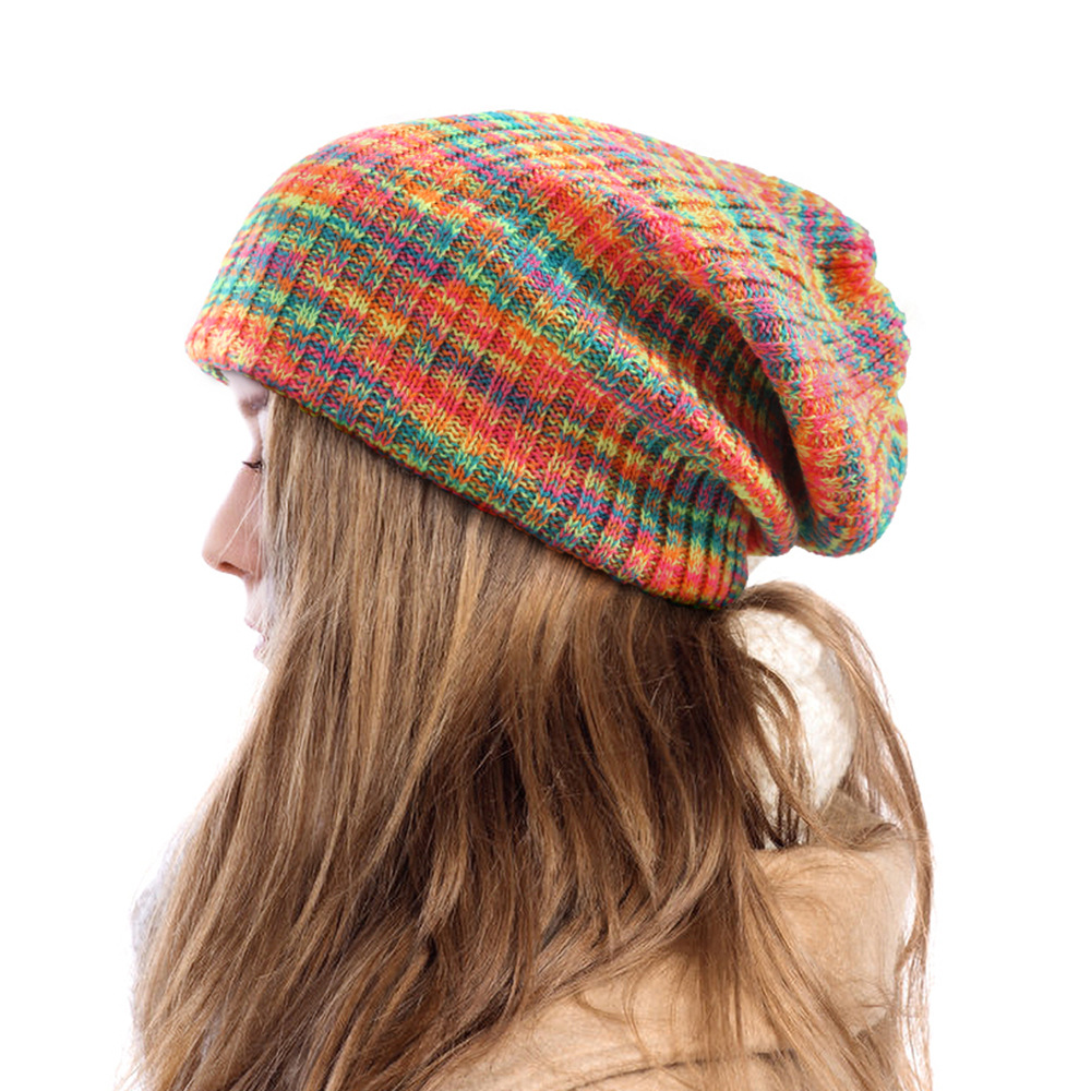 Plus velvet mix knitting Beanie Knitted Warm Soft Trendy Winter Hats Simple Korean Style Women Casual Caps Elegant All-match Beanie