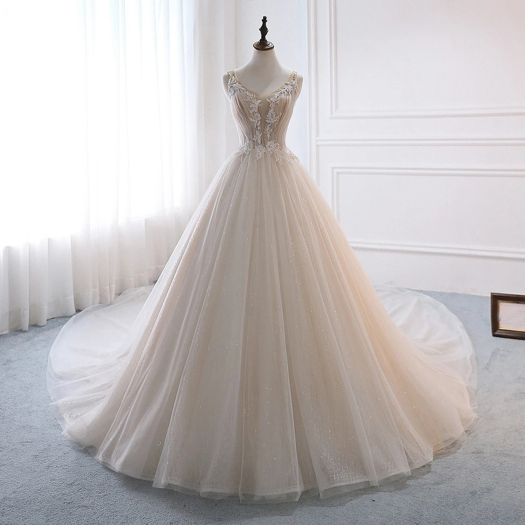 Sparkly Wedding Dresses with Straps V-neck Aline Sequins Lace Long Train Beaded Bridal Gown Lace Up Back robe de mariée, White
Sparkly Wedding Dresses with Straps V-neck Aline Sequins Lace Long Train Beaded Bridal Gown Lace Up Back robe de mariée, White