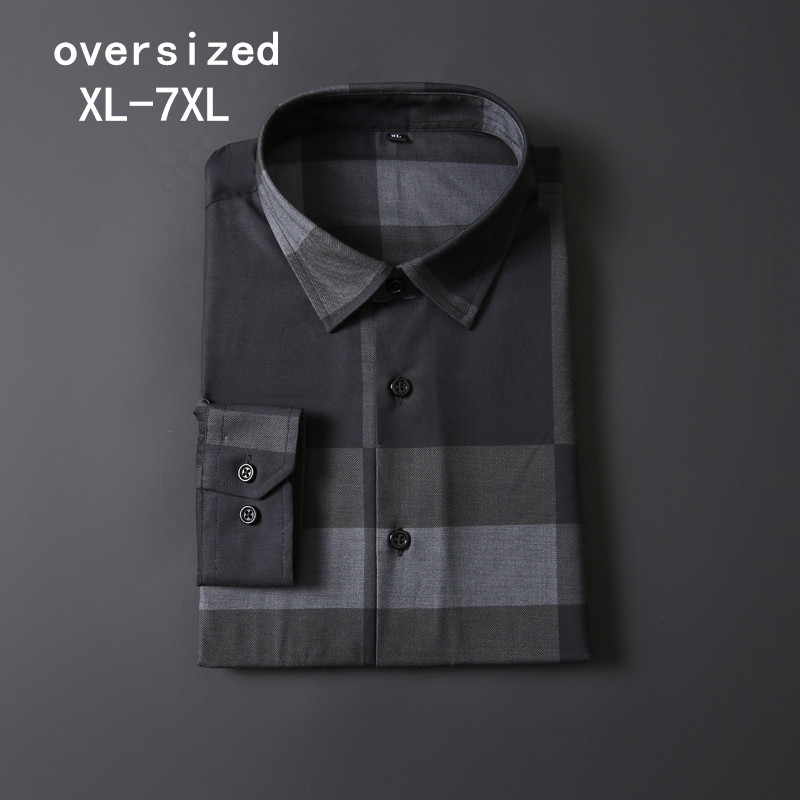 Long-sleeved shirts for men's plus size 7XL fashion business plaid formal dress dinner casual shirt(oversized plus size, Dark grey
Long-sleeved shirts for men's plus size 7XL fashion business plaid formal dress dinner casual shirt(oversized plus size, Dark grey