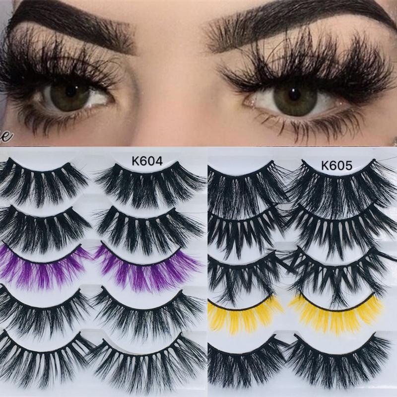5 Pairs Mixed Color 5D Mink Hair False Eyelashes Natural Long Wispies Fluffy Eyelashes Extension Multi Layers Thick Lashes 2020
5 Pairs Mixed Color 5D Mink Hair False Eyelashes Natural Long Wispies Fluffy Eyelashes Extension Multi Layers Thick Lashes 2020