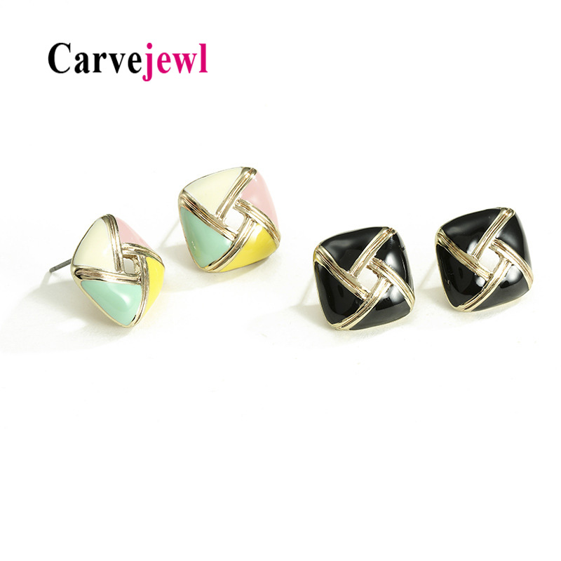Carvejewl simple stud earrings metal square hand painted enamel glaze stud earrings for women girl jewelry new fashion
Carvejewl simple stud earrings metal square hand painted enamel glaze stud earrings for women girl jewelry new fashion