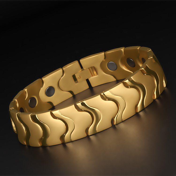 16MM Wide Magnetic Stainless Steel Bracelet Men Therapy Arthritis Healing Magnets Men's Gold Bracelets Masculine Jewelry 19-22cm
16MM Wide Magnetic Stainless Steel Bracelet Men Therapy Arthritis Healing Magnets Men's Gold Bracelets Masculine Jewelry 19-22cm