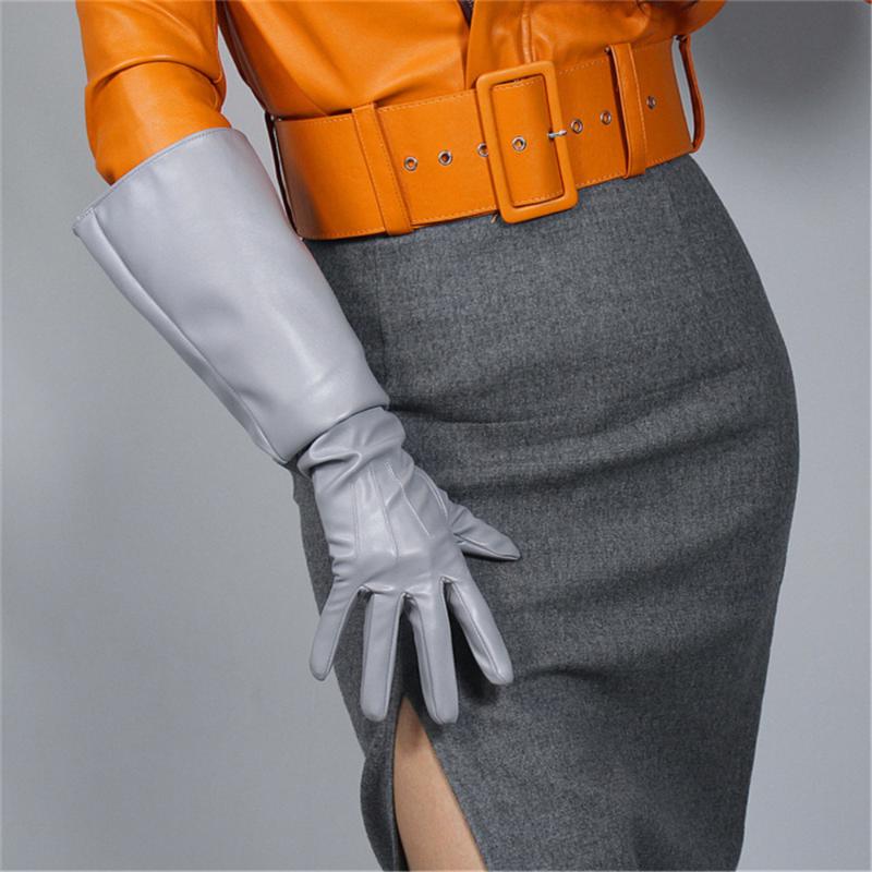 50cm Female Leather Gloves Long Simulation Leather Silver Gray Light Gray Large Sleeve 3-PUQHSD50
50cm Female Leather Gloves Long Simulation Leather Silver Gray Light Gray Large Sleeve 3-PUQHSD50
