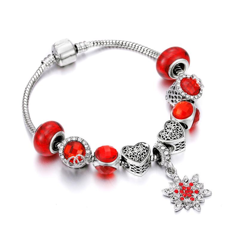 Charms Red Crystal Bracelet Woman Snake Chain Bracelets DIY Lucky Beads Metal Pendant Stars Leaves Boho Girl Jewelry Gift
Charms Red Crystal Bracelet Woman Snake Chain Bracelets DIY Lucky Beads Metal Pendant Stars Leaves Boho Girl Jewelry Gift