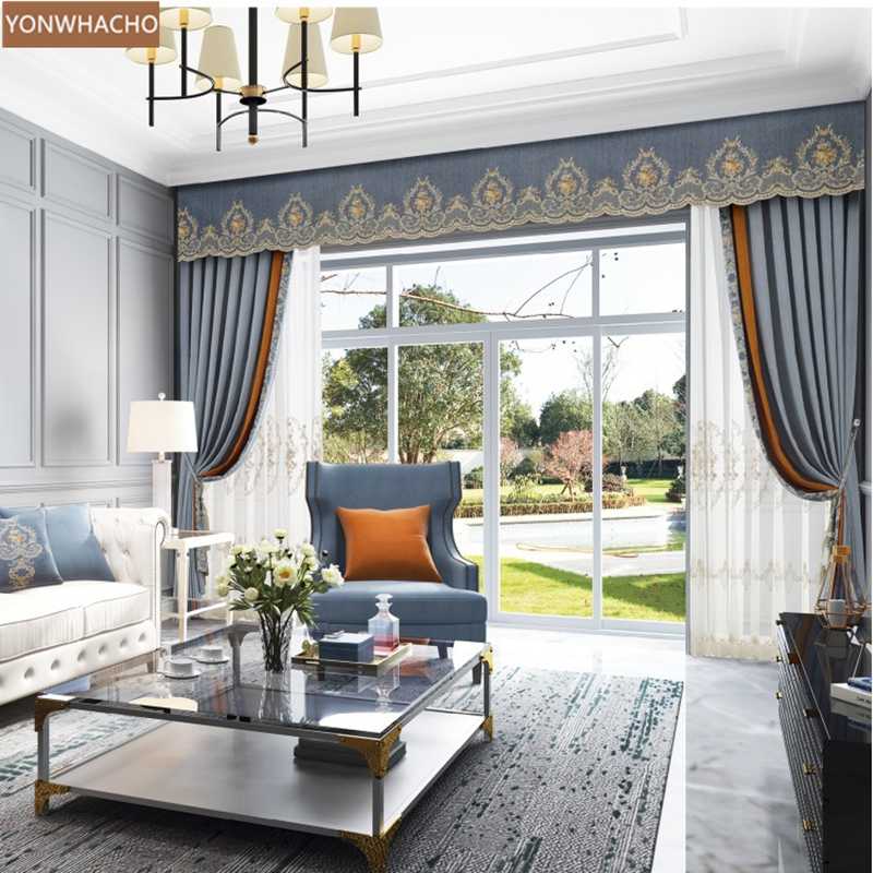 Custom curtains European chenille living room American country garden blue cloth blackout curtain tulle valance drape B682, Tulle sheer
Custom curtains European chenille living room American country garden blue cloth blackout curtain tulle valance drape B682, Tulle sheer