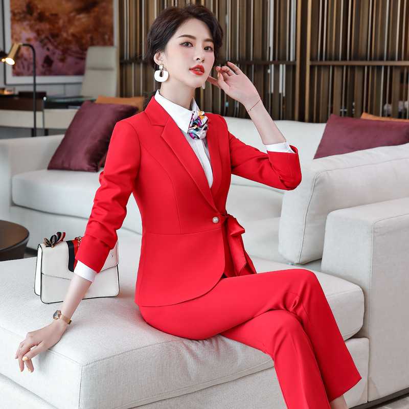 Elegant Red Styles Formal Women Business Suits Long Sleeve Autumn Winter Professional Ladies Office Pantsuits Blazers Set, Red skirt
Elegant Red Styles Formal Women Business Suits Long Sleeve Autumn Winter Professional Ladies Office Pantsuits Blazers Set, Red skirt