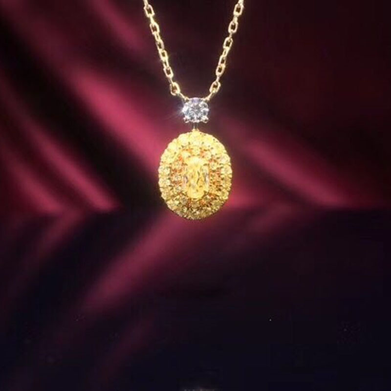 1 ct Wedding yellow Moissanite Diamond Necklace 18K 750 White Gold D color VVS H009 with a certificate
1 ct Wedding yellow Moissanite Diamond Necklace 18K 750 White Gold D color VVS H009 with a certificate