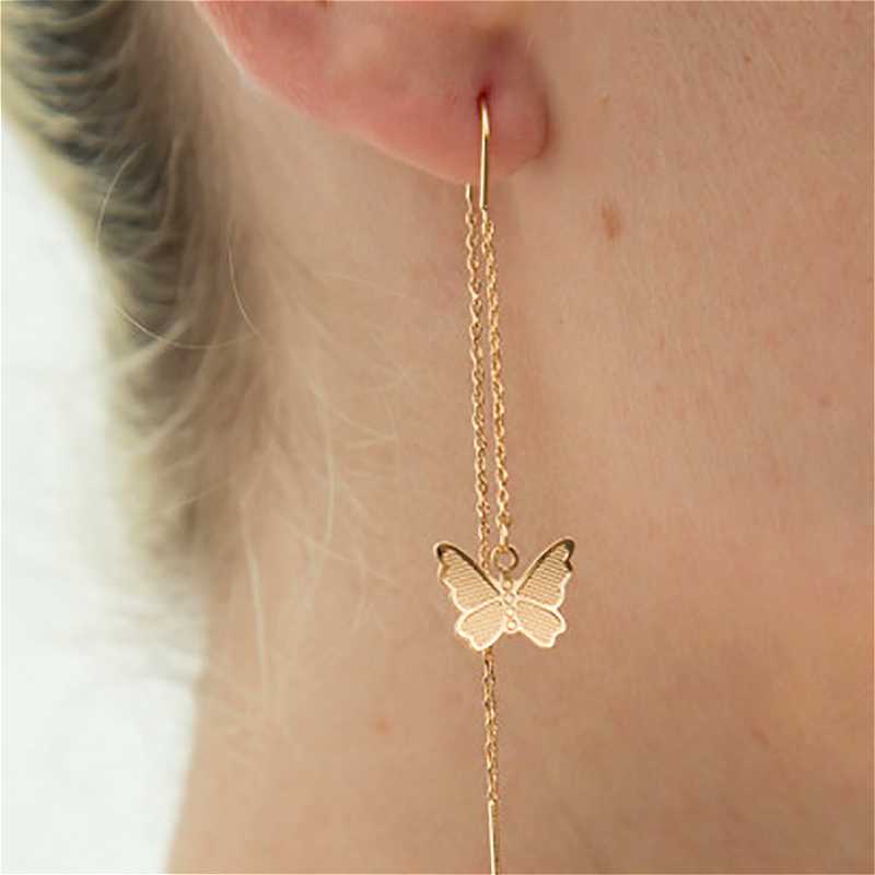 Visisap Business Small Butterfly Pendant Tassel Ear Line Temperament Geometric Style Earrings for Women Free Shipping B1823
Visisap Business Small Butterfly Pendant Tassel Ear Line Temperament Geometric Style Earrings for Women Free Shipping B1823