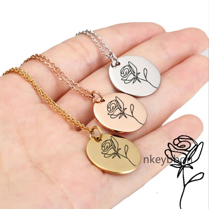 Fashion Charm Pendant Round Shape Rose Flower Necklace Women Gifts Mom Gift Accessories
Fashion Charm Pendant Round Shape Rose Flower Necklace Women Gifts Mom Gift Accessories