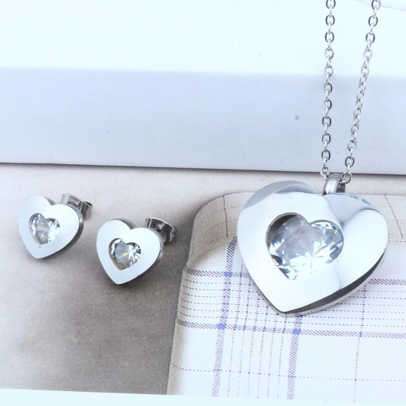 OUFEI Stainless Steel Jewelry Woman Zirconia Heart Jewelry Sets Fashion Necklace And Earing Set Gifts For Women Jewellery, As pic
OUFEI Stainless Steel Jewelry Woman Zirconia Heart Jewelry Sets Fashion Necklace And Earing Set Gifts For Women Jewellery, As pic