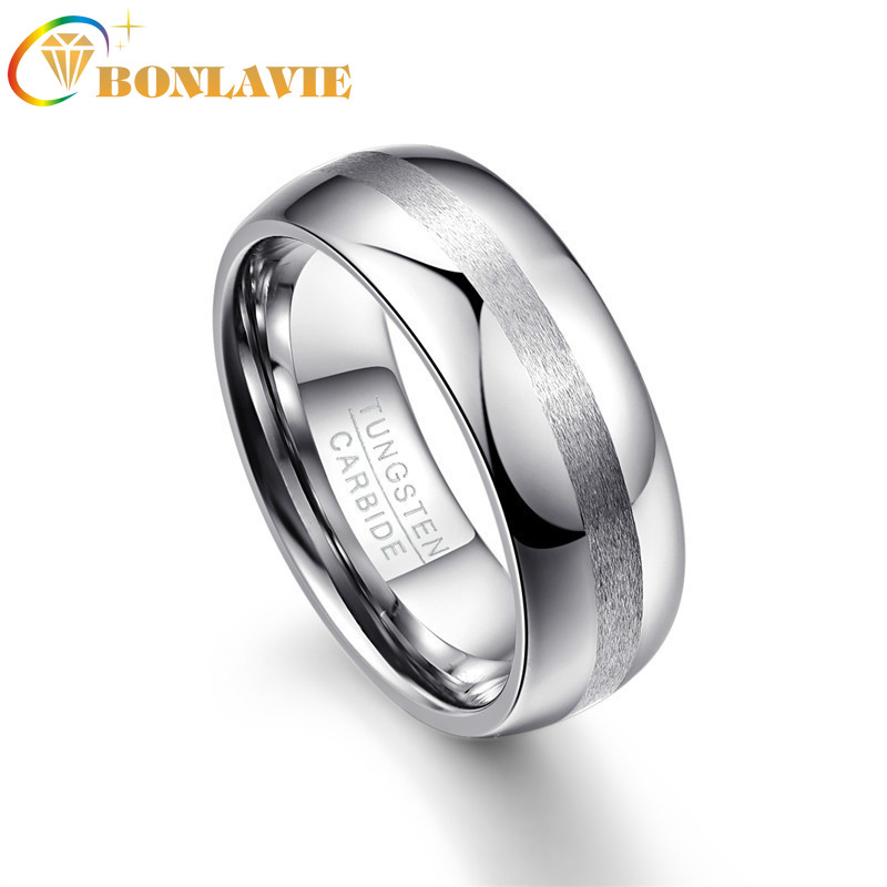 BONLAVIE 8mm Width Polishing Men Ring Tungsten Carbide Brushed Finish Wedding Bands Multi-size Anillos para hombres Pierscienie
BONLAVIE 8mm Width Polishing Men Ring Tungsten Carbide Brushed Finish Wedding Bands Multi-size Anillos para hombres Pierscienie