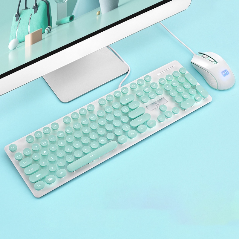 Portable Retro Keyboard Mouse Kit Wired Gaming Keyboard with Round Key Cap Multimedia Button Mouse Set
Portable Retro Keyboard Mouse Kit Wired Gaming Keyboard with Round Key Cap Multimedia Button Mouse Set