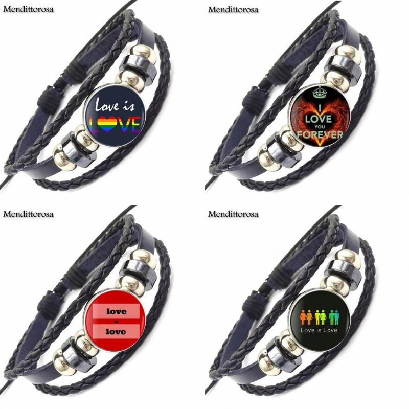 Charm Bracelets EJ Glaze Love Is Glass Cabochon Est Jewelry Vintage Statement Black Leather Bracelet Bangle For Women Handmade Girls
Charm Bracelets EJ Glaze Love Is Glass Cabochon Est Jewelry Vintage Statement Black Leather Bracelet Bangle For Women Handmade Girls