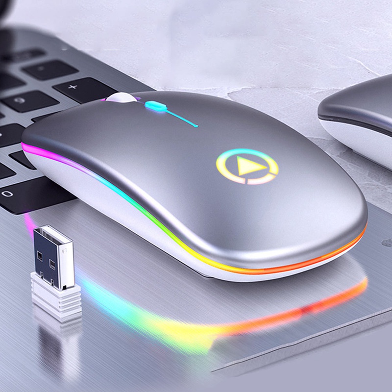 A2 Slim Mini Wireless Bluetooth Mouse Rechargeable Silent LED Backlit Mice 2.4GHz USB Adjustable DIP Optical Mouse
A2 Slim Mini Wireless Bluetooth Mouse Rechargeable Silent LED Backlit Mice 2.4GHz USB Adjustable DIP Optical Mouse