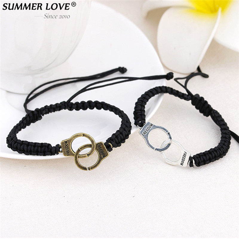 Adjustable Woven Handcuff Bracelets for Lover Silver color Charm Rope Bracelet Fashion Jewelry Bijoux Femme Dropshipping
Adjustable Woven Handcuff Bracelets for Lover Silver color Charm Rope Bracelet Fashion Jewelry Bijoux Femme Dropshipping