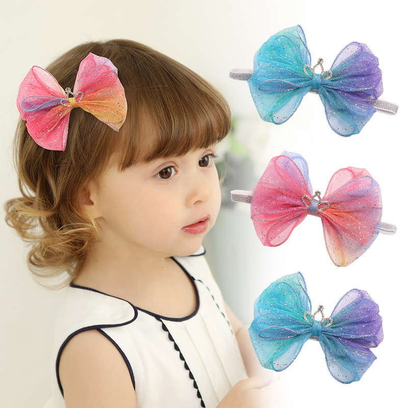 Rainbow crystal bow headwear children's hair net yarn crown sequined hair clips girls new Crown lace bow headwear pin, Clip with pink
Rainbow crystal bow headwear children's hair net yarn crown sequined hair clips girls new Crown lace bow headwear pin, Clip with pink
