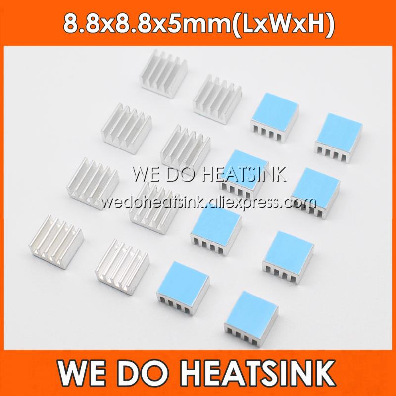 WE DO HEATSINK Silver Aluminum Heatsink 8.8x8.8x5mm with 3M 8810 Thermally Conductive Adhesive Tapes
WE DO HEATSINK Silver Aluminum Heatsink 8.8x8.8x5mm with 3M 8810 Thermally Conductive Adhesive Tapes