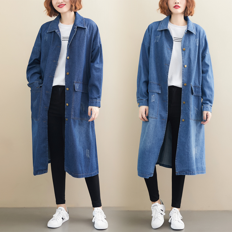 Oversized Women's Windbreaker 2020 Autumn Winter Fashion Loose Long Denim coat Vintage Female Windbreaker Denim Casual Coats, Light blue
Oversized Women's Windbreaker 2020 Autumn Winter Fashion Loose Long Denim coat Vintage Female Windbreaker Denim Casual Coats, Light blue