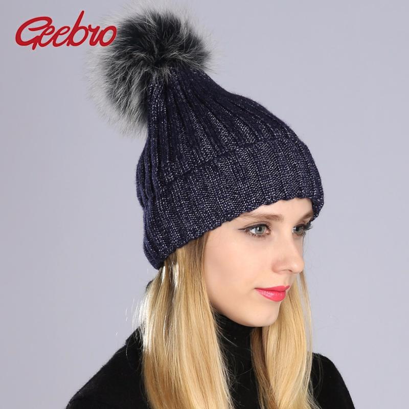 Geebro Winter Women's Beanies Hat Casual Warm Knitted Beanies With Real Fur Pom Pom Hat Ladies Raccoon Fur Pompons Skullies Hats, Beige
Geebro Winter Women's Beanies Hat Casual Warm Knitted Beanies With Real Fur Pom Pom Hat Ladies Raccoon Fur Pompons Skullies Hats, Beige