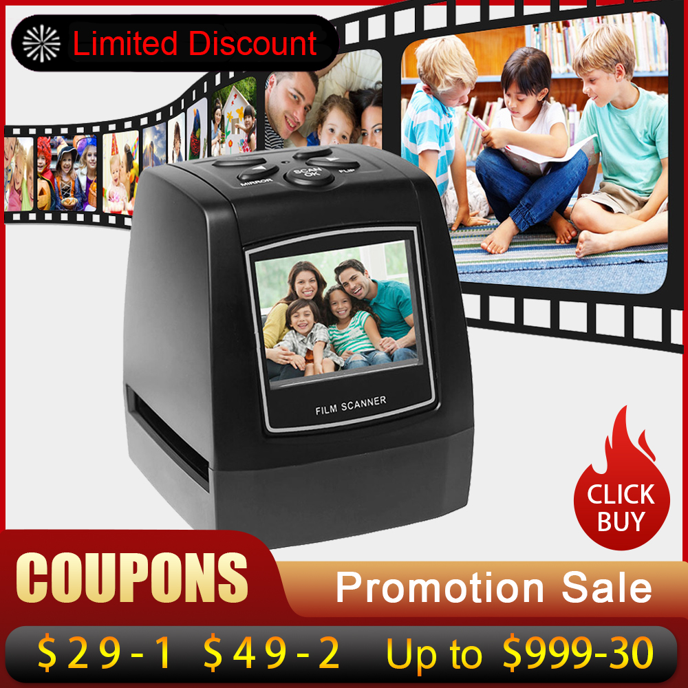 Negative Film Scanner 35/135mm Slide Film Converter Photo Digital Image Viewer with 2.4" LCD Build-in Editing Software
Negative Film Scanner 35/135mm Slide Film Converter Photo Digital Image Viewer with 2.4" LCD Build-in Editing Software