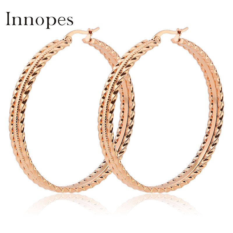 Innopes Big Circle Hoop Earrings For Women Vintage Stainless Steel Gold Loop earrings Wedding Jewelry Best Gift
Innopes Big Circle Hoop Earrings For Women Vintage Stainless Steel Gold Loop earrings Wedding Jewelry Best Gift