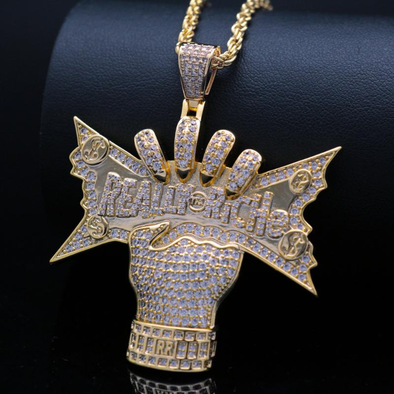 LuReen Hip Hop Really Riche Pendant Necklace For Men Women Gold CZ Fist Letter Long Chokers Necklaces Rapper Jewelry Gift
LuReen Hip Hop Really Riche Pendant Necklace For Men Women Gold CZ Fist Letter Long Chokers Necklaces Rapper Jewelry Gift