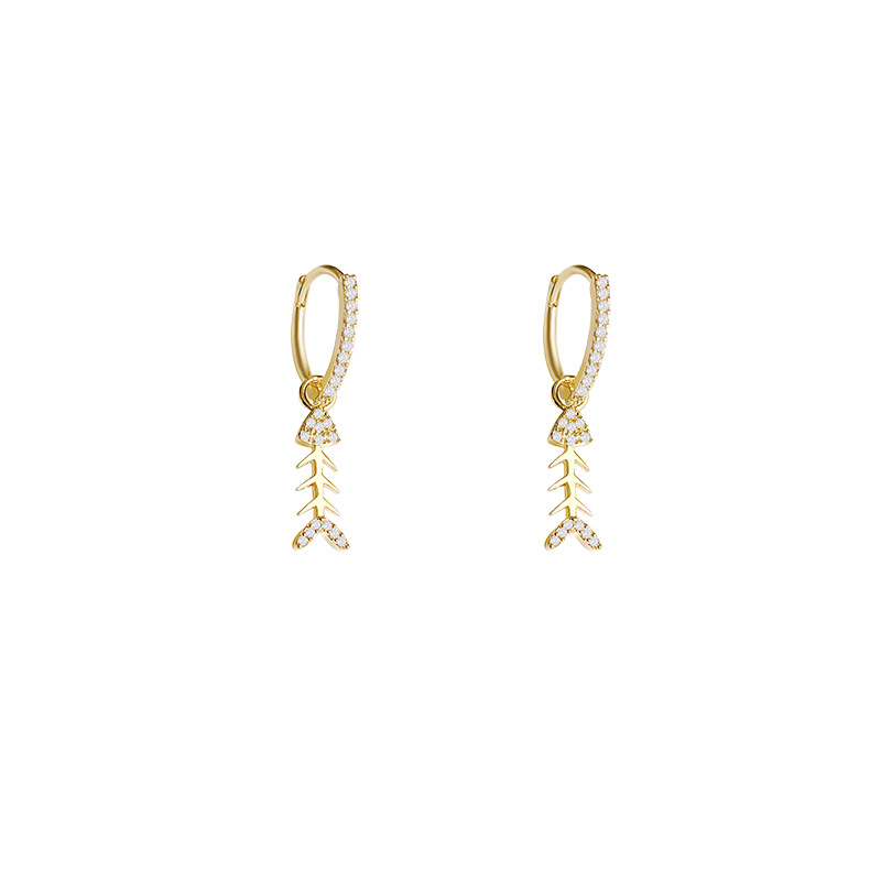 MeiLD Micro Inlaid Fishbone Earring Gold Korean Rhinestone Jewelry Cute Earrings Elegant New Fashion Earrings For Women Girl
MeiLD Micro Inlaid Fishbone Earring Gold Korean Rhinestone Jewelry Cute Earrings Elegant New Fashion Earrings For Women Girl