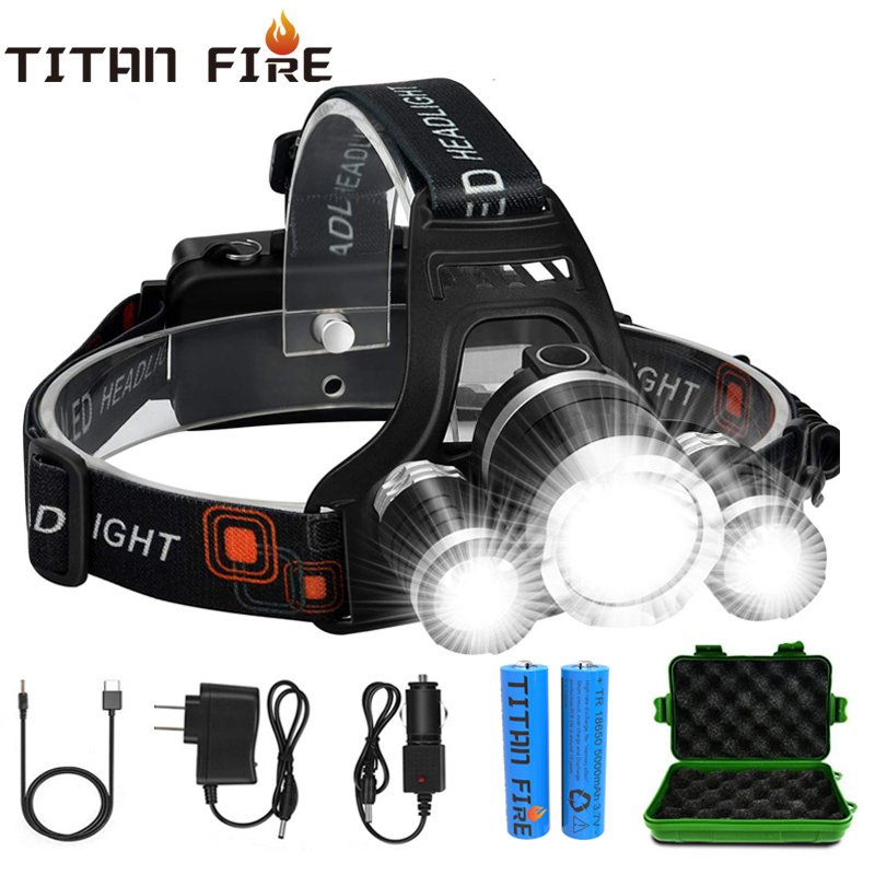 LED Headlamp High Lumens T6 Ultra Bright 3LED Headlight 4 Modes USB Rechargeable Waterproof Outdoor Fishing Hunting
LED Headlamp High Lumens T6 Ultra Bright 3LED Headlight 4 Modes USB Rechargeable Waterproof Outdoor Fishing Hunting