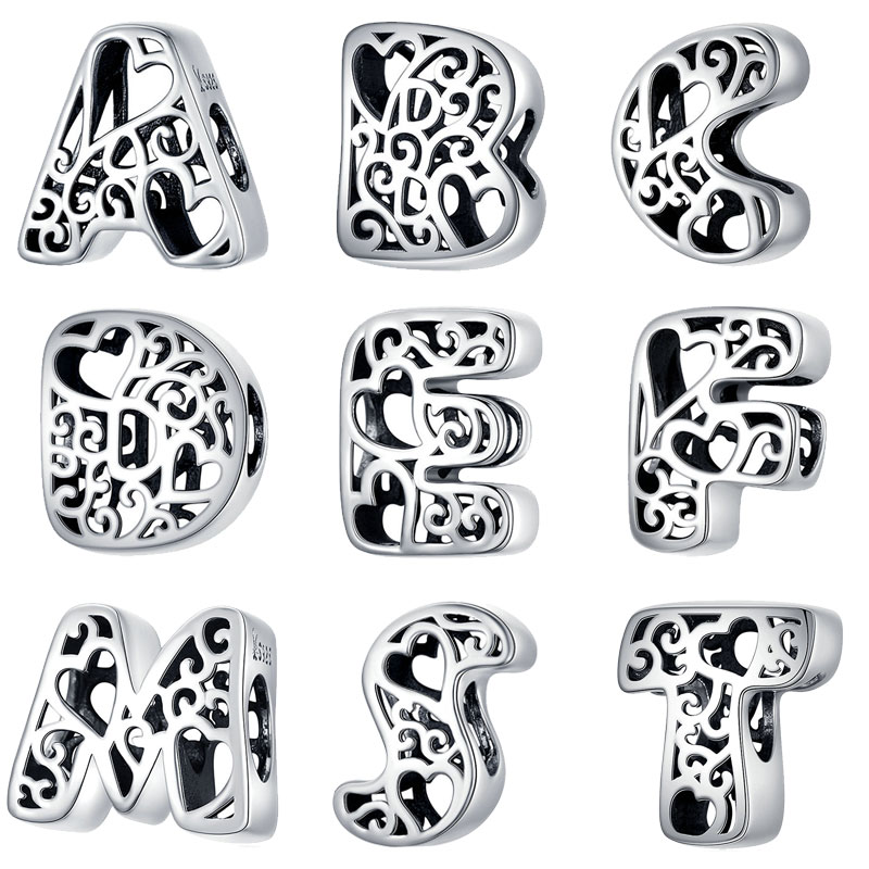 BISAER On Sale 925 Sterling Silver Letter A To Z Alphabet Silver Beads Charms fit for Charm Bracelets 925 Jewelry Making
BISAER On Sale 925 Sterling Silver Letter A To Z Alphabet Silver Beads Charms fit for Charm Bracelets 925 Jewelry Making