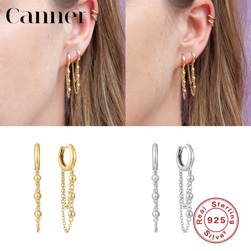 Canner 925 Sterling Silver Long Dangle Earrings Dazzling Small Beads Chain Huggie Earrings For Women Fine Jewelry pendientes W5
Canner 925 Sterling Silver Long Dangle Earrings Dazzling Small Beads Chain Huggie Earrings For Women Fine Jewelry pendientes W5