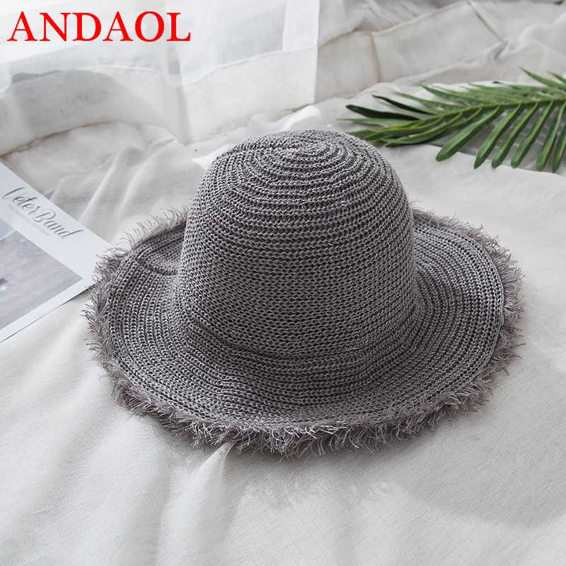 ANDAOL Summer Female Casual Hat Top Quality Solid Straw Sun Hat Simple Natural Outdoor Travel Sunscreen Wild Fisherman, White
ANDAOL Summer Female Casual Hat Top Quality Solid Straw Sun Hat Simple Natural Outdoor Travel Sunscreen Wild Fisherman, White
