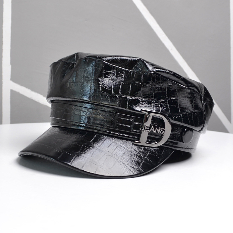 Faux Leather Caps Women PU Newsboy Cap Ladies Autumn Flat Top Octagonal Hats For Women Retro Beret Hat Visor, Black
Faux Leather Caps Women PU Newsboy Cap Ladies Autumn Flat Top Octagonal Hats For Women Retro Beret Hat Visor, Black