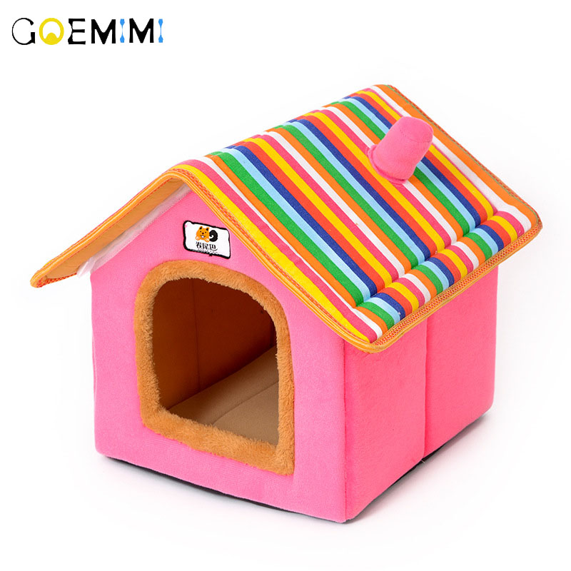 Pet Dog Cat House Tent Kennel Doggy Winter Warm Bed Cave Fit Small Cats Dogs Bed dog pet kennel cat winter warm house