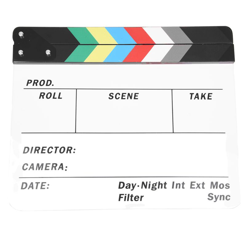 Generic Acrylic Colorful Clapperboard TV Film Movie Slate Cut Role Play Prop Hollywood
Generic Acrylic Colorful Clapperboard TV Film Movie Slate Cut Role Play Prop Hollywood