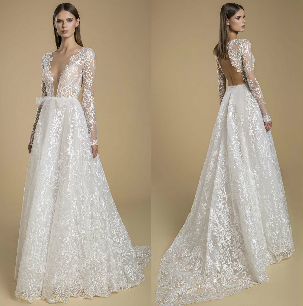 2021 Full Lace Wedding Dresses V Neck Long Sleeves Appliques Bridal Gowns Custom Made Backless Sweep Train A-Line Beach Wedding Dress, Same as image
2021 Full Lace Wedding Dresses V Neck Long Sleeves Appliques Bridal Gowns Custom Made Backless Sweep Train A-Line Beach Wedding Dress, Same as image