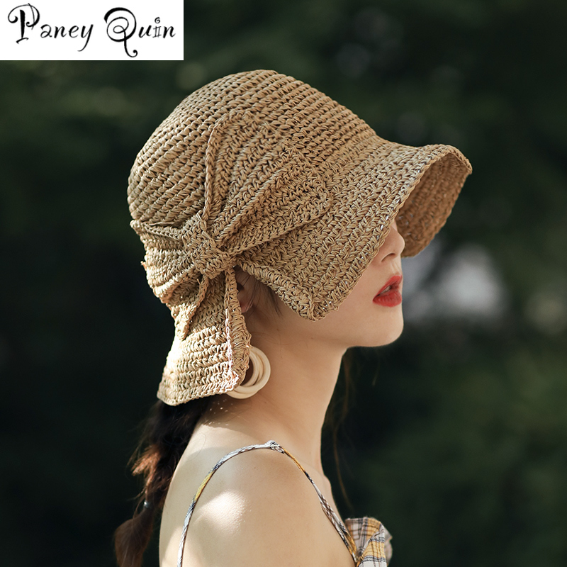 100%Raffia Bow Sun Hat Wide Brim Floppy Summer Hats For Women Beach Panama Straw Dome Bucket Hat Femme Shade, Khaki
100%Raffia Bow Sun Hat Wide Brim Floppy Summer Hats For Women Beach Panama Straw Dome Bucket Hat Femme Shade, Khaki