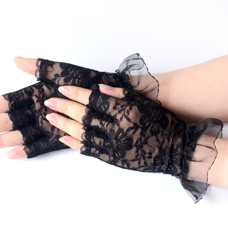 Women Driving fishnet Gloves Spring Summer Sun Protection Accessories Sexy Lace Hollow-Out Gloves Lady Half Finger Mittens
Women Driving fishnet Gloves Spring Summer Sun Protection Accessories Sexy Lace Hollow-Out Gloves Lady Half Finger Mittens