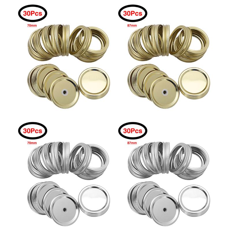 10 Set Mason Jar Lids Cover Tinplate Screw Bands with Mason Jar Split-Type Lids without hole and Split with Straw Hole
10 Set Mason Jar Lids Cover Tinplate Screw Bands with Mason Jar Split-Type Lids without hole and Split with Straw Hole