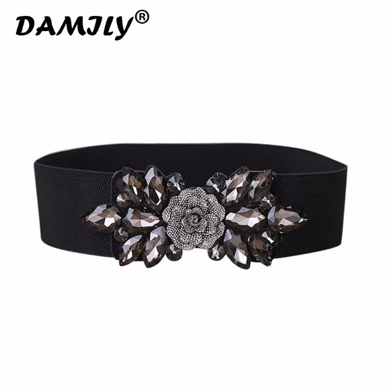 Women Belts Wide Floral Rhinestone Buckles Stretchy Elastic Waist Belt Fashion Design Waistband for Ladies Girls, White
Women Belts Wide Floral Rhinestone Buckles Stretchy Elastic Waist Belt Fashion Design Waistband for Ladies Girls, White