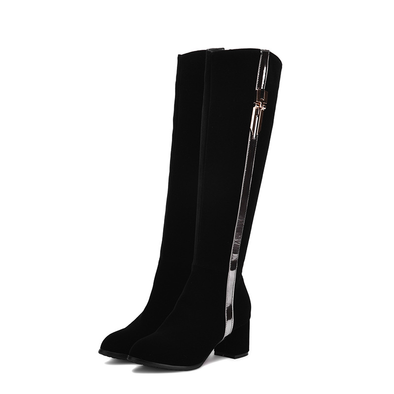 Elegant Striped Matte Velvet British Fashion Black Suede Shoes Womens Thick Heel Platform Knee High Boots
Elegant Striped Matte Velvet British Fashion Black Suede Shoes Womens Thick Heel Platform Knee High Boots