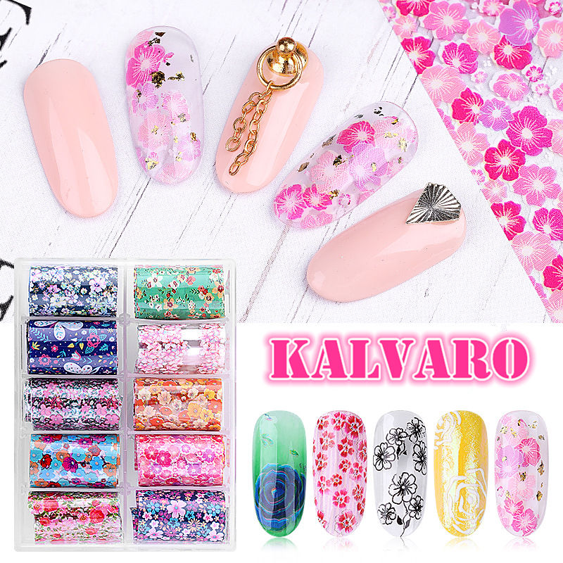 kalvaro 10 Rolls Laser Nail Foil Stickers Paper Holographic Nail Art Transfer Sticker Flower Starry Nails Decoration Wraps
kalvaro 10 Rolls Laser Nail Foil Stickers Paper Holographic Nail Art Transfer Sticker Flower Starry Nails Decoration Wraps