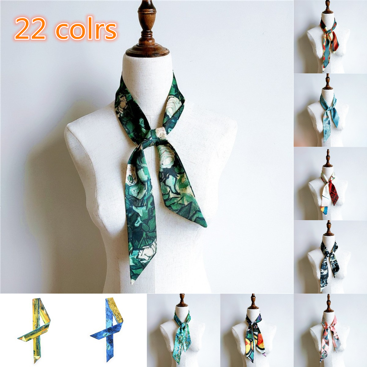 Art wheat field hair Silk Scarf starry sky painting scarves narrow ribbon tied handbag tie neckerchief
Art wheat field hair Silk Scarf starry sky painting scarves narrow ribbon tied handbag tie neckerchief