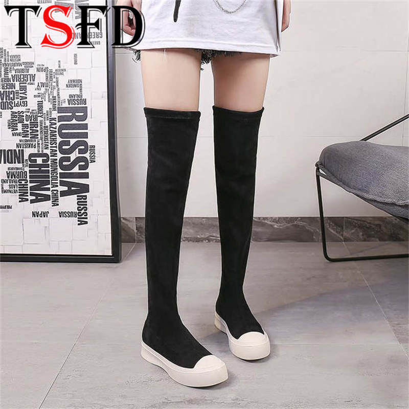 Stretch Fabrics Over The Knee Boots Height Increasing Round Toe Women Shoes Autumn Winter Casual Long Boots Botas De Mujer D9, Black
Stretch Fabrics Over The Knee Boots Height Increasing Round Toe Women Shoes Autumn Winter Casual Long Boots Botas De Mujer D9, Black